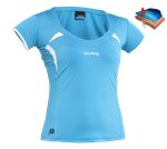 Salming Ladies Squash Top Cyan/White